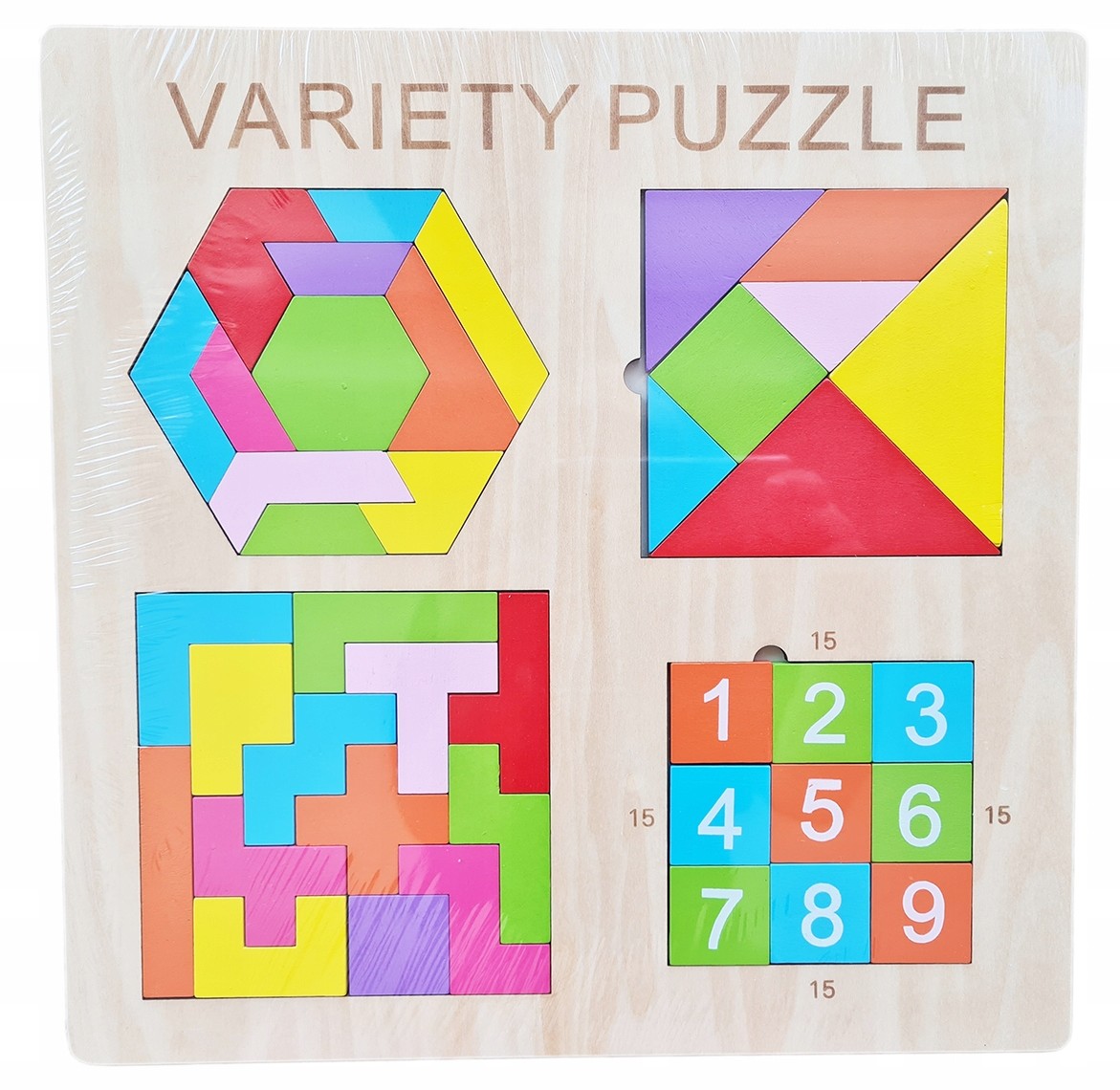 Puzzle Drewniane Układanka Gra Logiczna Montessori