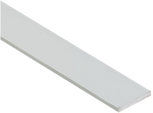 Cezar Sztanga płaska  25 x 2 mm 1 m aluminium srebrne