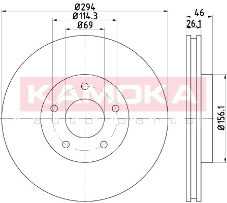 KAMOKA Tarcza hamulcowa 103266 103266