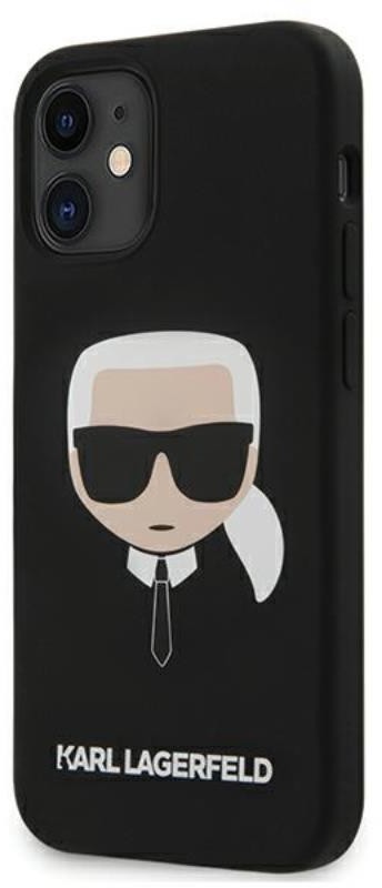 KARL LAGERFELD Karl Lagerfeld Silicone Ikonik Karl`s Head - Etui na iPhone 12 mini (czarny) KLHCP12SSLKHBK