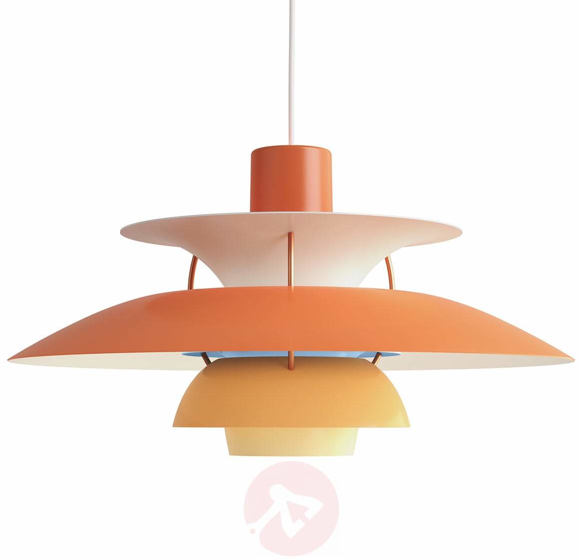 Louis Poulsen PH 5, lampa wisząca, pomarańczowa