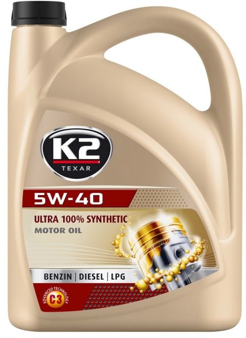 K2 TEXAR 5W40 ULTRA BENZIN DIESEL LPG 5 L O34V0005