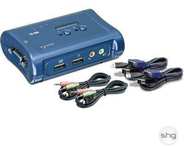TRENDnet Przełącznik 2xK/V/M 2048x1536 2x3to1/Audio Cables USB TK-209K (TK209K)