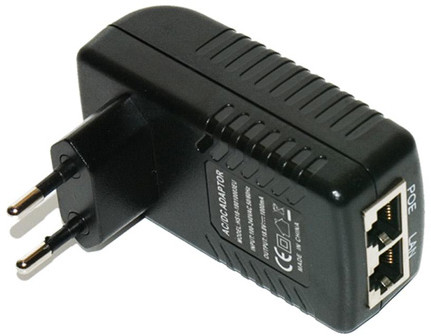 Zasilacz PoE 48V 0.5A Gigabit dogniazdowy