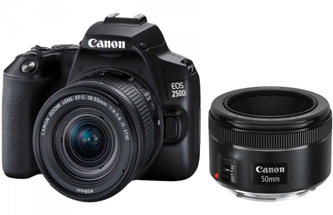 Canon EOS 250D + 18-55mm IS STM + EF 50 f/1,8