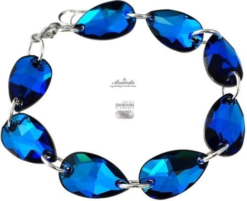 Swarovski Arande Piękna Bransoletka BERMUDA BLUE SREBRO 700194