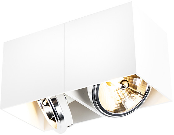 QAZQA Design spot czarny prostokątny 2-light - Box