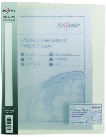 Snopake oryginalne pierścieniowy mechanizm (2-ring, 25 MM, format A4) 10 sztuki przezroczysty 10183