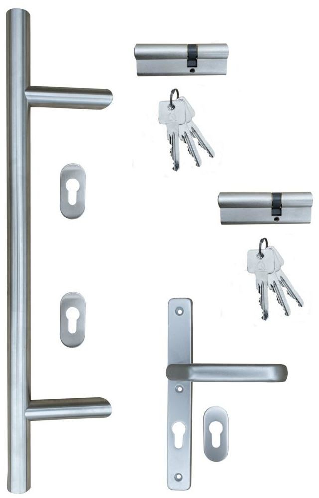 inox LUPOL Zestaw okuć do drzwi zewnętrznych LUPOL