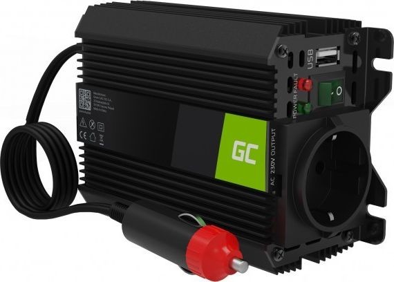 Green Cell Przetwornica Przetwornica napięcia Inwerter Green Cell PRO 12V na 230V 150W/300W Modyfikowana sinusoida Darmowa dostawa INVGC06