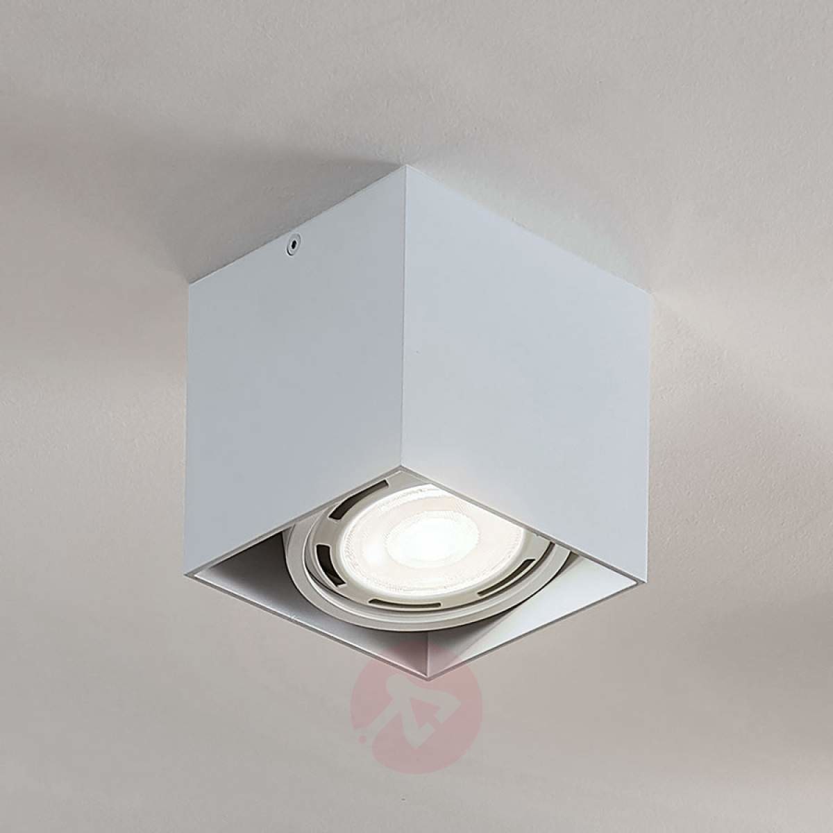Lampenwelt com Downlight LED Rosalie, kanciasty, biały