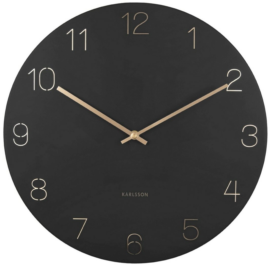 Karlsson 5762BK stylowy zegar ścienny, śr. 40 cm