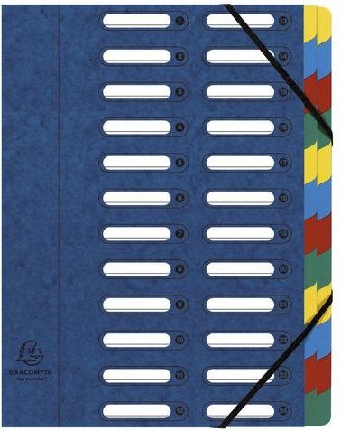 Exacompta Exacompta Teczka segregująca Harmonika 7 przekładek niebieski EXC331
