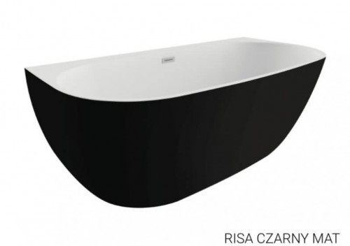Polimat Wanna wolnostojąca Risa 160 Czarny Mat 00479