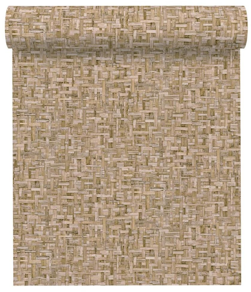 Tapeta Jungle Chic 377062 ciemnobeżowa winylowa na flizelinie