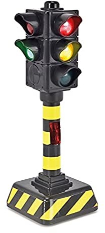 Dickie Toys Toys - Zabawkowa lampa zasilana bateriami lampa drogowa dla dzieci z automatyczną zmianą światła, ampla do zabawy 203341034