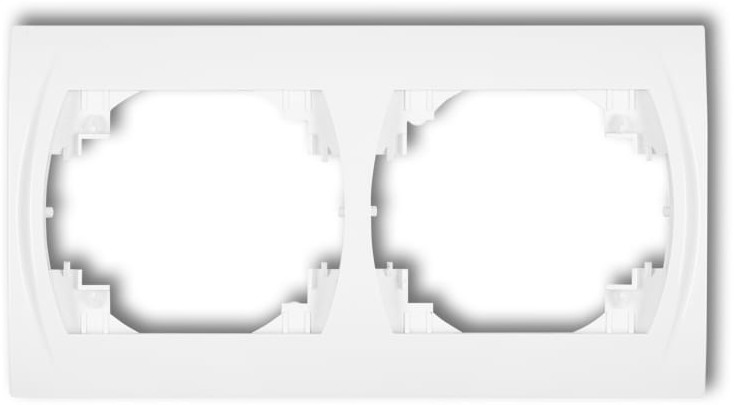 Karlik LOGO Ramka pozioma podwójna LRH-2, kolor biały LRH-2