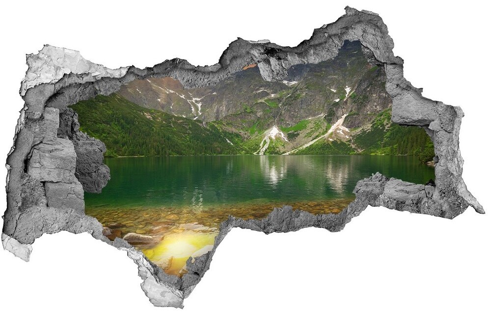 Wallmuralia.pl Dziura 3d w ścianie naklejka Morskie oko Tatry