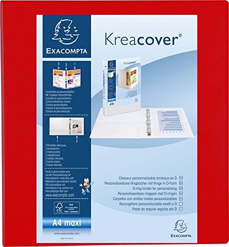 Exacompta pierścieniowy (DIN A4) Biały, czerwony 51845RE