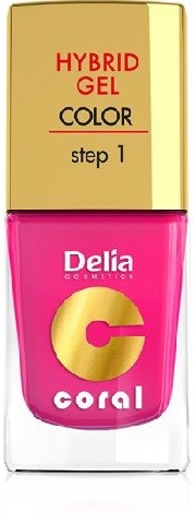 Delia Cosmetics Cosmetics, Coral Hybrid Gel, lakier do paznokci nr 03 róż, 11 ml