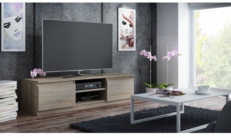 Topeshop Szafka RTV, dąb sonoma, 140x40x36 cm