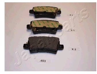 JAPANPARTS Zestaw klocków hamulcowych, hamulce tarczowe PP-403AF