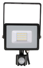 V-tac naświetlacz LED Pro series) z czujnikiem ruchu PIR VT-20-S-B 20W 3000K 1600lm IP65 czarny SKU 451