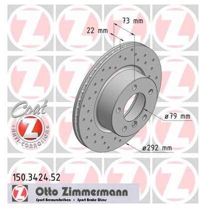 Zimmermann Tarcza hamulcowa 150.3424.52