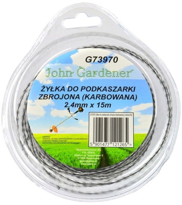 GEKO Żyłka do podkaszarki zbrojona(karbowana) 2,4mmx15m(80)