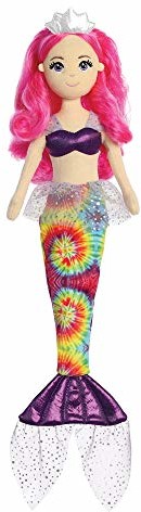 Aurora 33340, Tie Dye Sea Sparkles Melodia 45 cm, miękka zabawka, różowa 33340