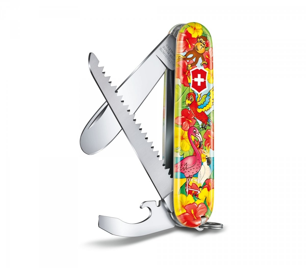 Victorinox Zestaw dla dzieci scyzoryk My First zwierzęca edycja Papuga Ari 0.2373.E3 0.2373.E3