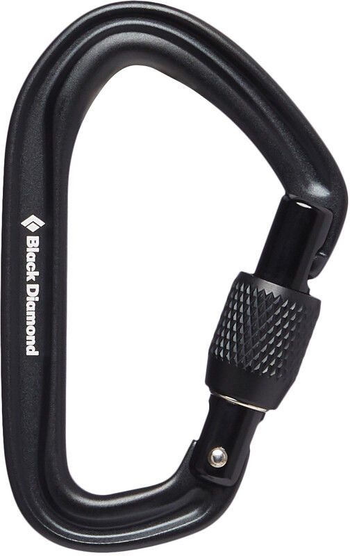 Black Diamond Hotforge Screwgate Karabinek, black 2020 Karabinki zakręcane BD2101610002ALL1