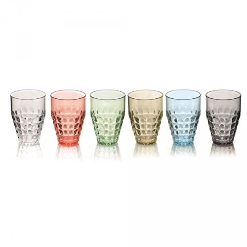 Guzzini Tiffany 6er zestaw wysokie szklanki do napojów kolorowy 225703.52