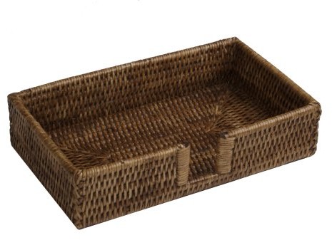 Caspari Serwetki caspari HG01 uchwyt na ręcznik dla gości, kosz rattan i, brązowy, 32 x 40 cm VRX-048