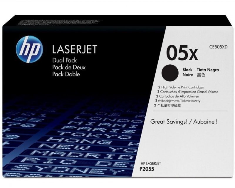 HP HP Toner nr 05XD CE505XD Black 2pack 2x6,5K