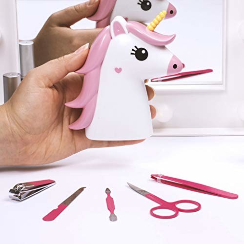 Thumbs Up Nożyczki do paznokci etui jednorożec  Unicorn Box z m. in., pilnik do paznokci, pęsety UNITOOL