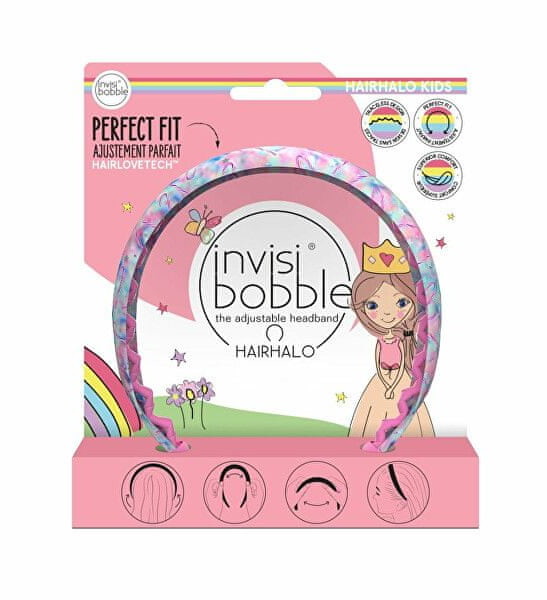 InvisiBobble Regulowana opaska na głowę dla Kids Hair Cotton CandyDream z