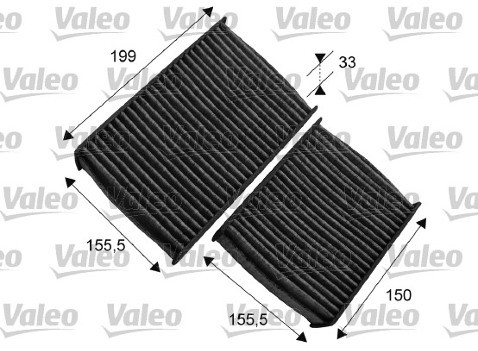 VALEO Filtr, przewietrzanie przestrzeni pasażerskiej 715557
