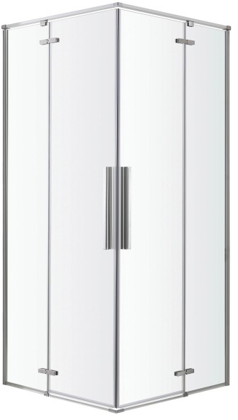GoodHome Kabina prysznicowa kwadratowa GoodHome Ezili 80x80 chrom/transparentna K763AC