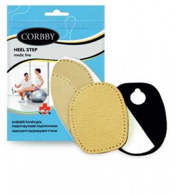 Corbby IRR HEEL STEP Podpiętki korekcyjne męskie - 2 sztuki