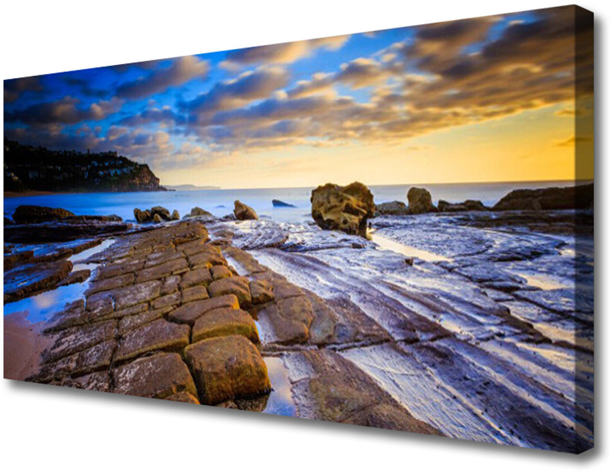 PL Tulup Obraz na Płótnie Plaża Krajobraz 120x60cm