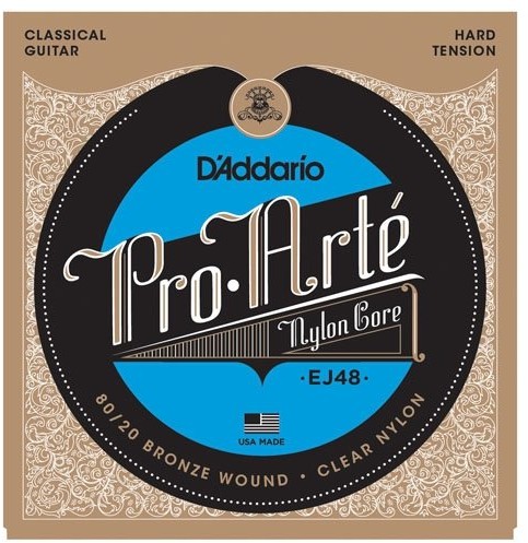 D'Addario EJ48 Pro-Arte komplet strun do gitar hali sportowo-widowiskowej 0,07 cm  0,11 cm (.0285  .044 cala) EJ48
