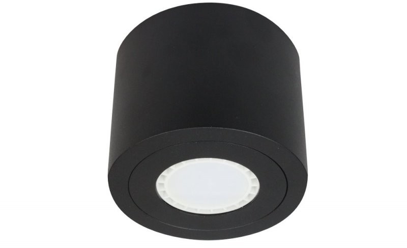 Light&More PLAFON NOWOCZESNA LAMPA SUFITOWA WALEC TUBA KUBIK REFLEKTOR OPRAWA NATYNKOWA KINKIET ALUMINIUM LED CZARNY QR70 HERMETYCZNA LM P 900 BK IP44 LM P 900 BK IP44