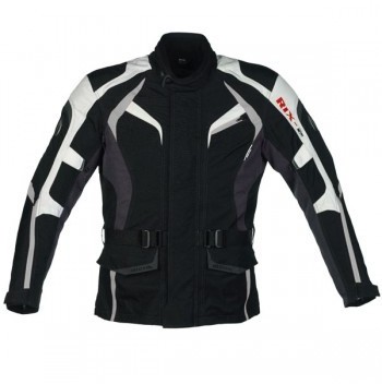 RICHA - ODZIEŻ I OBUWIE MOTOCYKLOWE RICHA RIX-2 Męska tekstylna kurtka motocyklowa z membraną szara : Rozmiar - 2XL 2RIH200/2XL