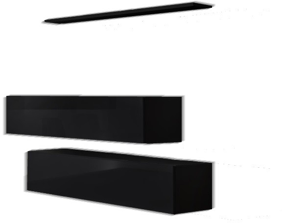KOMODA WISZĄCA Z PÓŁKĄ SWITCH SB II CZARNY POŁYSK 26 ZZ SW SB2