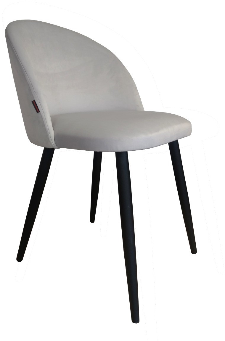 Atos Krzesło CLAUDINE 1 VELVET jasno szare nowoczesne COLIN-MG39