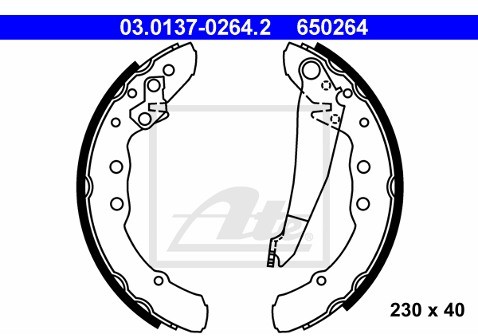 ATE Szczki hamulcowe - komplet 03.0137-0264.2