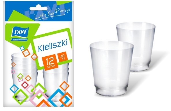 Zdjęcia - Akcesoria do grilla Kieliszki jednorazowe do wódki 40 ml 12 szt.