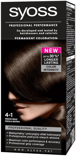 Syoss Permanent Coloration 4-1 Średni Brąz 78746-uniw
