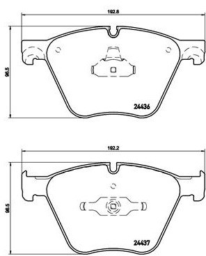 BREMBO Zestaw klocków hamulcowych, hamulce tarczowe P 06 073